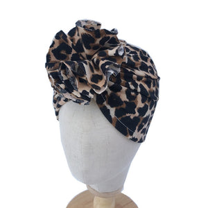 Mom and Baby Headbands Spring and Autumn Leopard Flower Printed Turban Infant Headwrap Hair Accessories for Newborn
