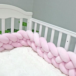 1PC 1M/2.2M/3M/4M Newborn bed bumper long knotted 4 braid pillow baby bed bumper knot crib infant room decor baby room decor