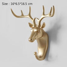 Load image into Gallery viewer, Hanger Keys Creative American Hanging Hook Holder Wall Home Strong Seamless Sticking Hook Decorative Hook Creative Animal Hooks